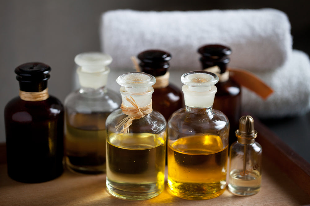 Vials of massage oils | Nourish Baby